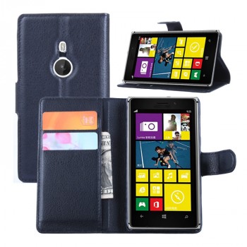 Чехол портмоне подставка на силиконовой основе с отсеком для карт на магнитной защелке для Nokia Lumia 925
