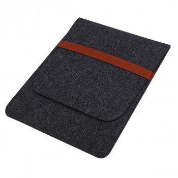 Войлочный мешок с двумя внутренними карманами для ноутбуков 14-14.9 дюймов Черный