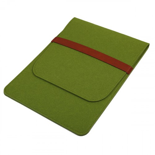 Войлочный мешок с двумя внутренними карманами для ноутбуков 15-15.9 дюймов, цвет Зеленый