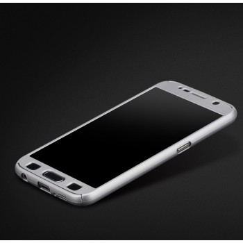 Двухкомпонентный сборный пластиковый матовый чехол для Samsung Galaxy S7 Edge Белый