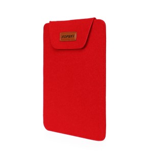 Войлочный мешок для ноутбуков 15-15.9 дюймов на липучке Красный