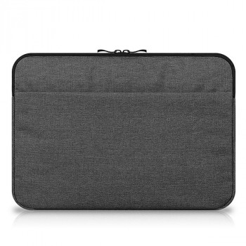 Чехол папка на молнии с наружным карманом для ноутбуков 15-15.9 дюймов Черный