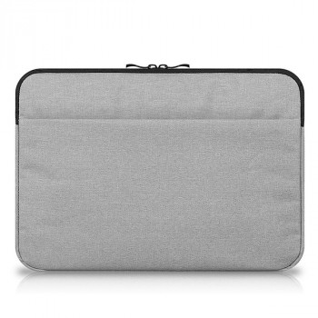 Чехол папка на молнии с наружным карманом для ноутбуков 15-15.9 дюймов Серый