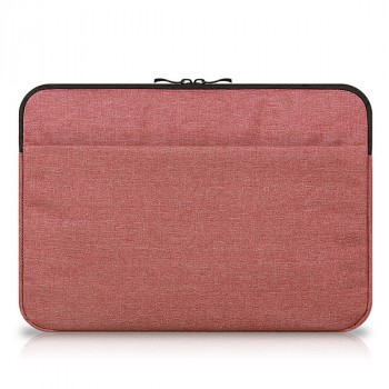 Чехол папка на молнии с наружным карманом для ноутбуков 15-15.9 дюймов Красный