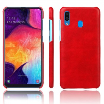 Чехол накладка текстурная отделка Кожа для Samsung Galaxy A20/A30 Красный