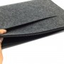 Чехол папка из войлока на молнии с наружным карманом для ноутбуков 13-13.9 дюймов, цвет Черный