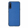 Силиконовый матовый непрозрачный чехол с текстурным покрытием Ткань для Xiaomi Mi9 , цвет Синий