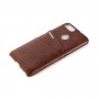 Чехол задняя накладка для ASUS ZenFone Max Plus M1 с текстурой кожи, цвет Коричневый