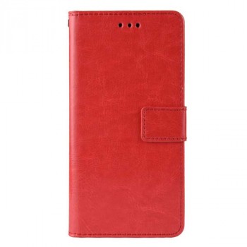Глянцевый водоотталкивающий чехол портмоне подставка для Samsung Galaxy A10 с магнитной защелкой и отделениями для карт Красный