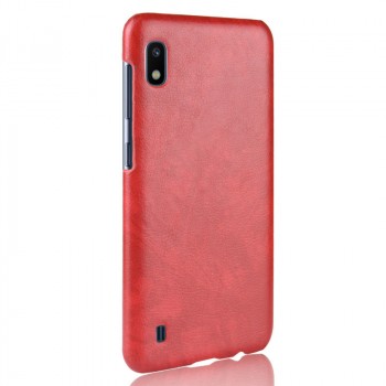 Чехол накладка текстурная отделка Кожа для Samsung Galaxy A10  Красный