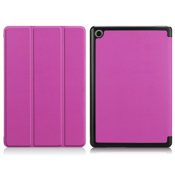 Сегментарный чехол книжка подставка на непрозрачной поликарбонатной основе для Huawei MediaPad M5 Lite Фиолетовый