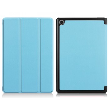 Сегментарный чехол книжка подставка на непрозрачной поликарбонатной основе для Huawei MediaPad M5 Lite Голубой