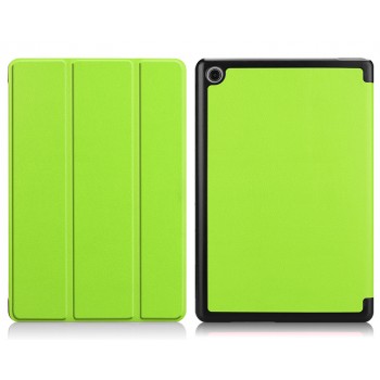 Сегментарный чехол книжка подставка на непрозрачной поликарбонатной основе для Huawei MediaPad M5 Lite Зеленый
