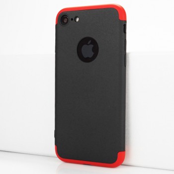 Двухкомпонентный сборный пластиковый матовый чехол для Iphone 7/8 Красный