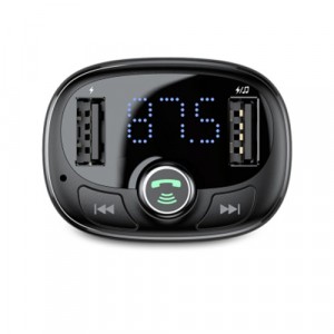Автомобильное зарядное устройство Baseus T-shape Bluetooth V4.2 MP3 Dual USB Car Charger LED Screen