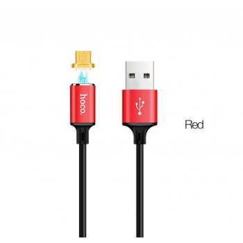 Магнитный micro- USB кабель Hoco U28 Красный