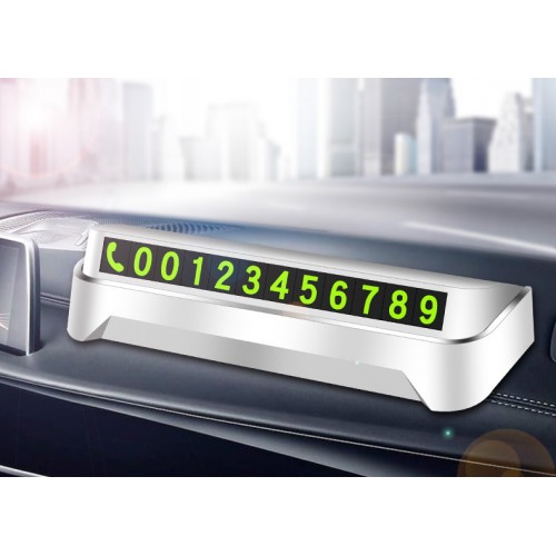 Складная автовизитка на клеевой основе с магнитными люминесцентными цифрами