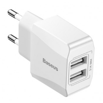 Сетевое зарядное устройство Baseus GS-518 Mini Dual-U Charger (EU) 2 USB, 2.1A, Quick Charge