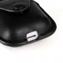 Кожаный чехол с карабином на кнопке для Apple AirPods 