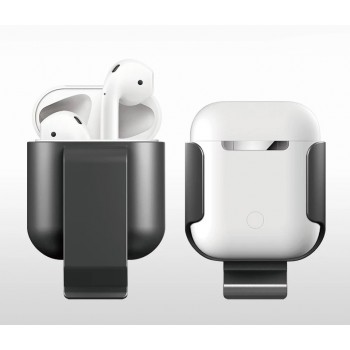 Пластиковый чехол с клипсой для Apple AirPods Серый