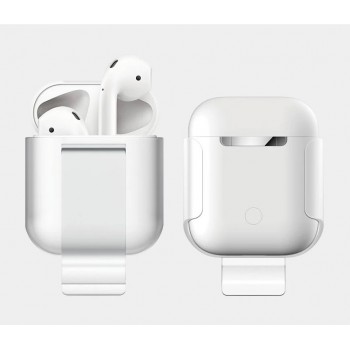 Пластиковый чехол с клипсой для Apple AirPods Белый
