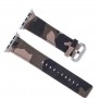 Кожаный ремешок с тканевым покрытием Камуфляж для Apple Watch Series 4/5 44мм/Series 1/2/3 42мм