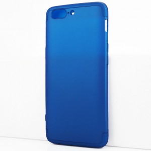 Двухкомпонентный сборный пластиковый матовый чехол для OnePlus 5 Синий