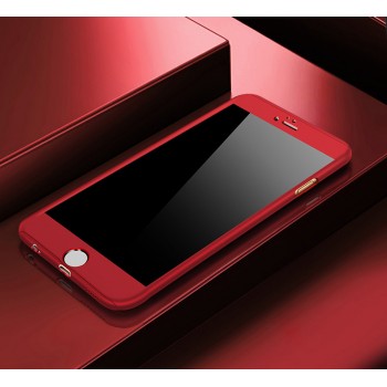 Двухкомпонентный сборный пластиковый матовый чехол для Iphone 6 Plus/6s Plus Красный