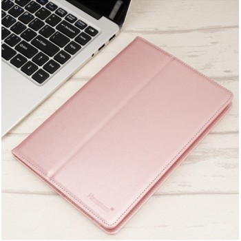 Чехол флип на клеевой основе с отсеком для карт и внутренним карманом для планшета 9-10 дюймов Розовый