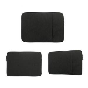 Чехол папка из влагостойкого текстиля с наружным карманом для ноутбуков 12-12.9 дюймов Черный