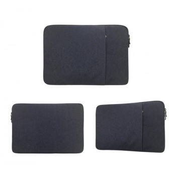 Чехол папка из влагостойкого текстиля с наружным карманом для ноутбуков 13-13.9 дюймов Синий