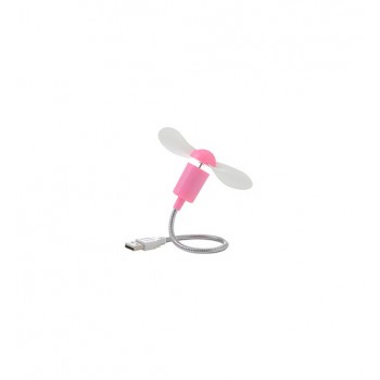 Компактный USB-вентилятор с эластичными лопастями Розовый