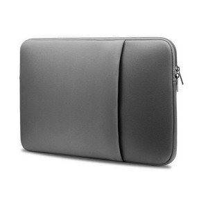 Чехол папка с наружным карманом для ноутбуков 13-13.9 дюймов Серый