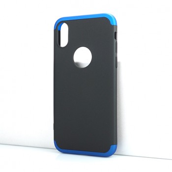 Двухкомпонентный сборный пластиковый матовый чехол для Iphone x10/XS Синий