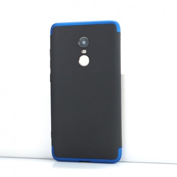 Сборный двухцветный пластиковый матовый чехол для Xiaomi RedMi Note 4X Синий