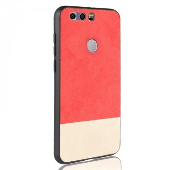 Силиконовый матовый непрозрачный чехол с текстурным покрытием Замша для Huawei Honor 8 Красный