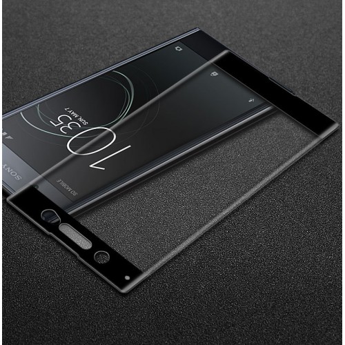 3D полноэкранное ультратонкое износоустойчивое сколостойкое олеофобное защитное стекло для Sony Xperia XA, цвет Черный