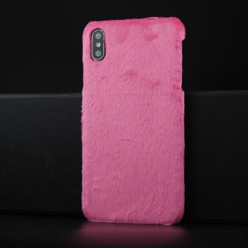 Чехол накладка с текстурным покрытием Ткань для Iphone Xs Max Пурпурный