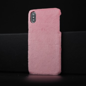 Чехол накладка с текстурным покрытием Ткань для Iphone Xs Max Розовый