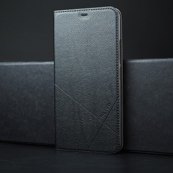 Чехол горизонтальная книжка подставка текстура Линии на пластиковой основе для Iphone SE Черный