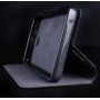 Чехол флип подставка на силиконовой основе с тканевым покрытием и отсеком для карт для Lenovo A536 Ideaphone, цвет Серый