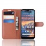 Чехол портмоне подставка на силиконовой основе с отсеком для карт на магнитной защелке для Nokia 4.2 , цвет Черный