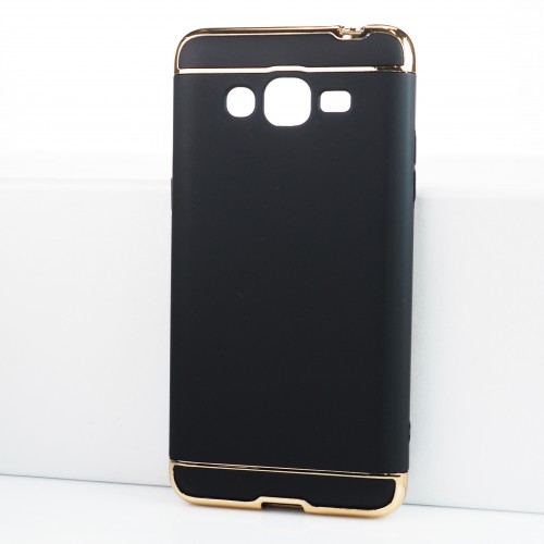 Двухкомпонентный сборный двухцветный пластиковый матовый чехол для Samsung Galaxy J2 Prime, цвет Черный