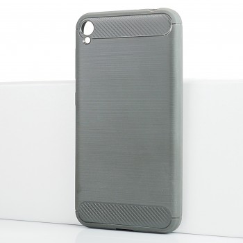 Силиконовый матовый непрозрачный чехол с текстурным покрытием Металлик для Asus ZenFone Live Серый