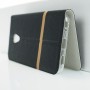 Чехол флип подставка на силиконовой основе с тканевым покрытием для Meizu Pro 6, цвет Черный