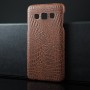 Чехол задняя накладка для Samsung Galaxy A3 с текстурой кожи, цвет Коричневый
