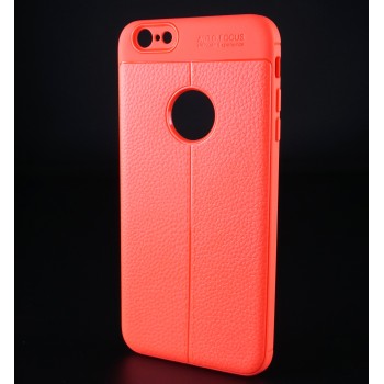 Чехол задняя накладка для Iphone 6 Plus/6s Plus с текстурой кожи Красный