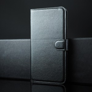 Чехол портмоне подставка на силиконовой основе с отсеком для карт на магнитной защелке для Samsung Galaxy A9 Черный
