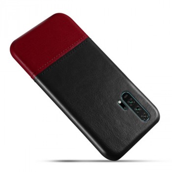 Двухцветный чехол накладка текстурная отделка Кожа для Huawei Honor 20 Pro Черный