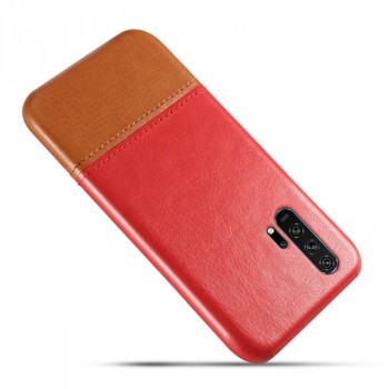 Двухцветный чехол накладка текстурная отделка Кожа для Huawei Honor 20 Pro Красный
